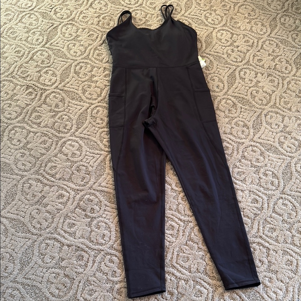 Mono B Black Active Jumpsuit Romper